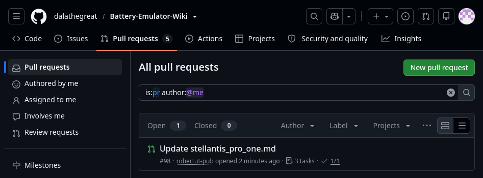 Branch of the pull request in your fork